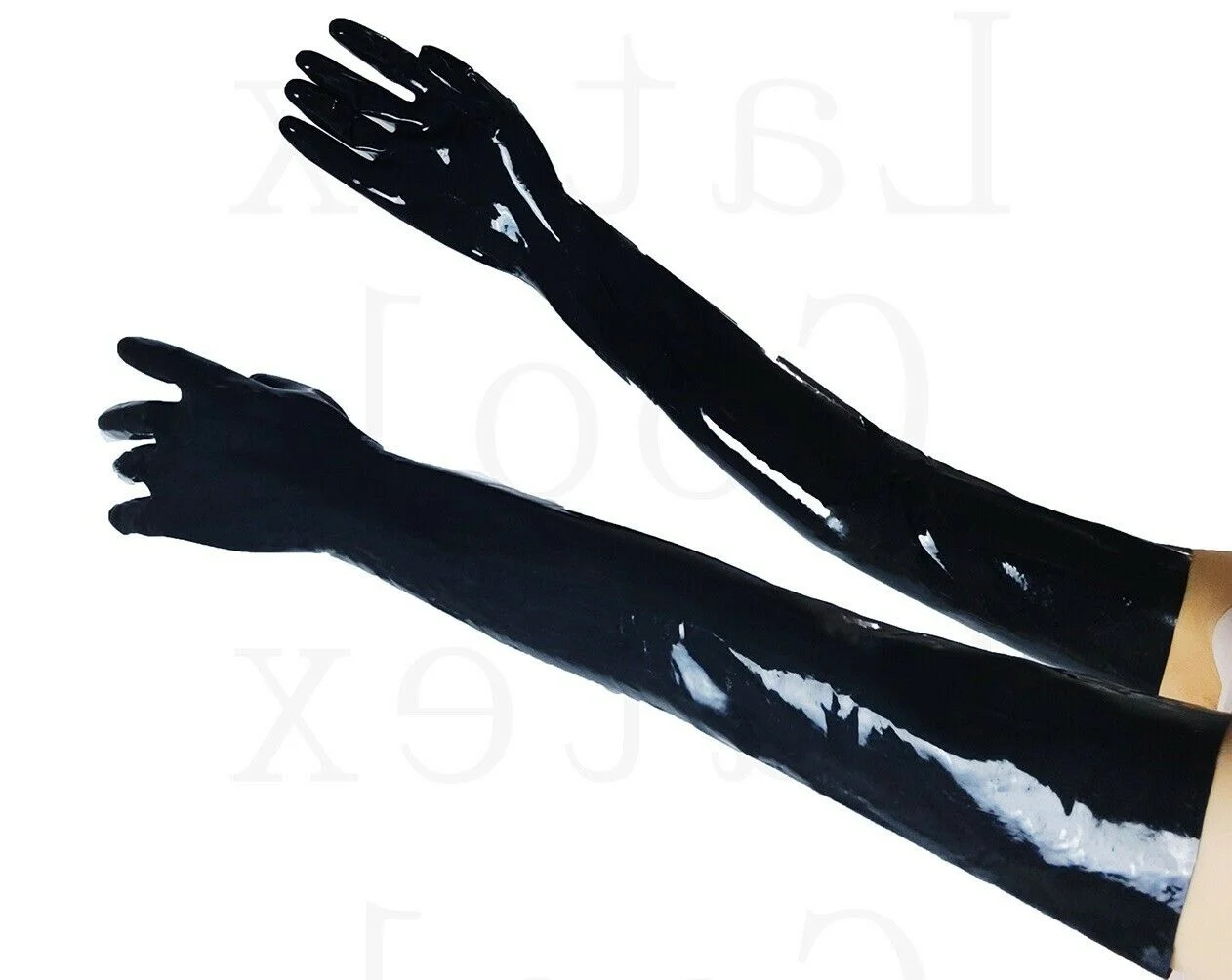 

Compression elbow above the des gantsmoulés gloves rubber latex Party Masquerade