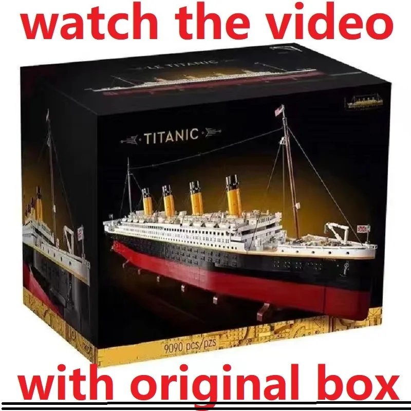 

With Original Box 9090Pcs 99023 Compatible 10294 Titanic Large Cruise Boat Ship bricks building blocks Christmas Birthday Gifts