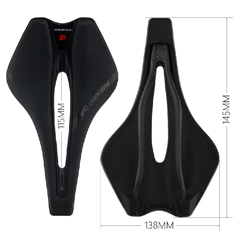 KOCEVLO Dimension 143 Carbon Saddle Ultralight 120g Breathable Comfortable Seat Cushion Bike Racing Saddle Carbon Rails