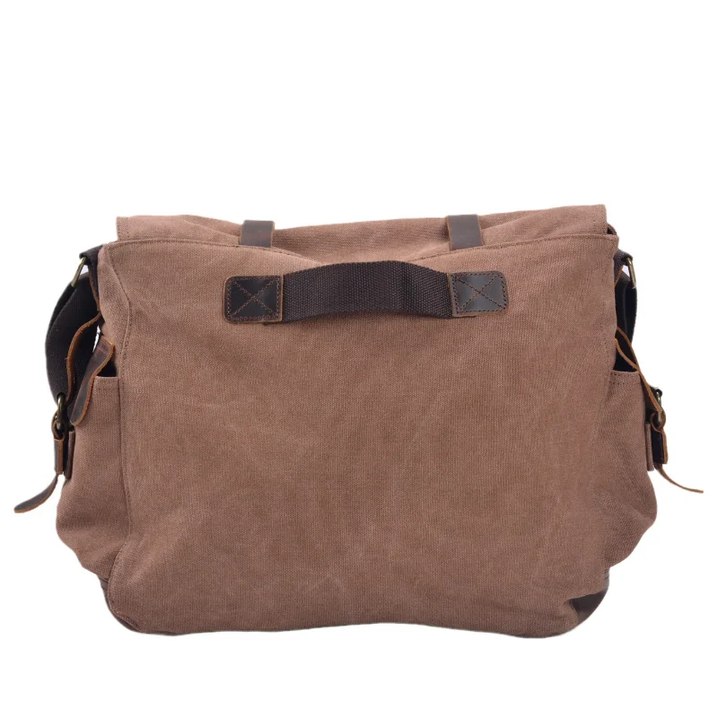 Imagem -02 - Chikage Computador de Grande Capacidade Bolsa de Ombro Crossbody Euramerican Vintage Canvas Messenger Bolsa Bolsa de Escola de Lazer Simples