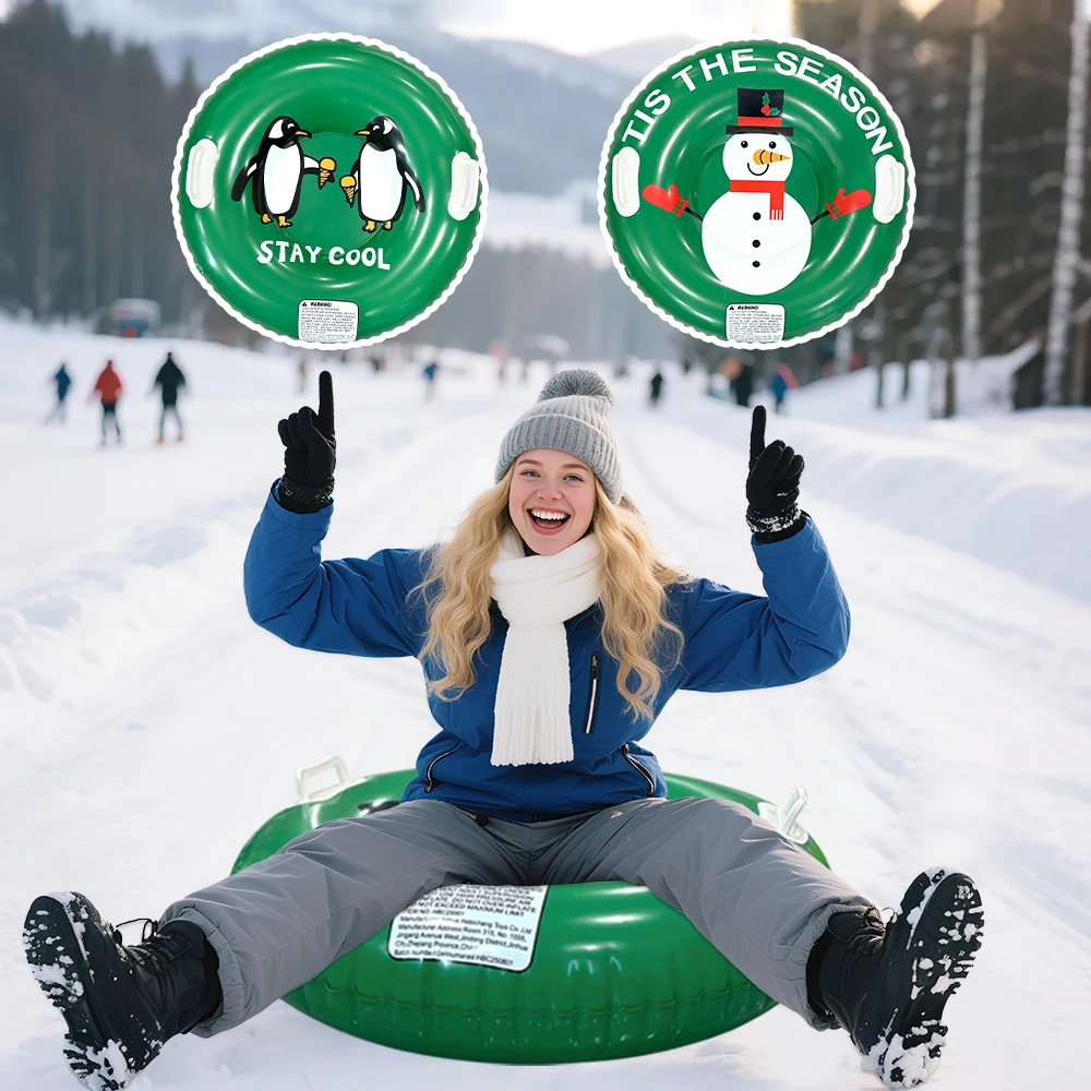 1 زلاجة ثلجية قابلة للنفخ - سعة كبيرة، متينة، سهلة النفخ، حلقة ثلج، رياضات خارجية، توفر تجربة تزلج آمنة وممتعة، أزرق #2