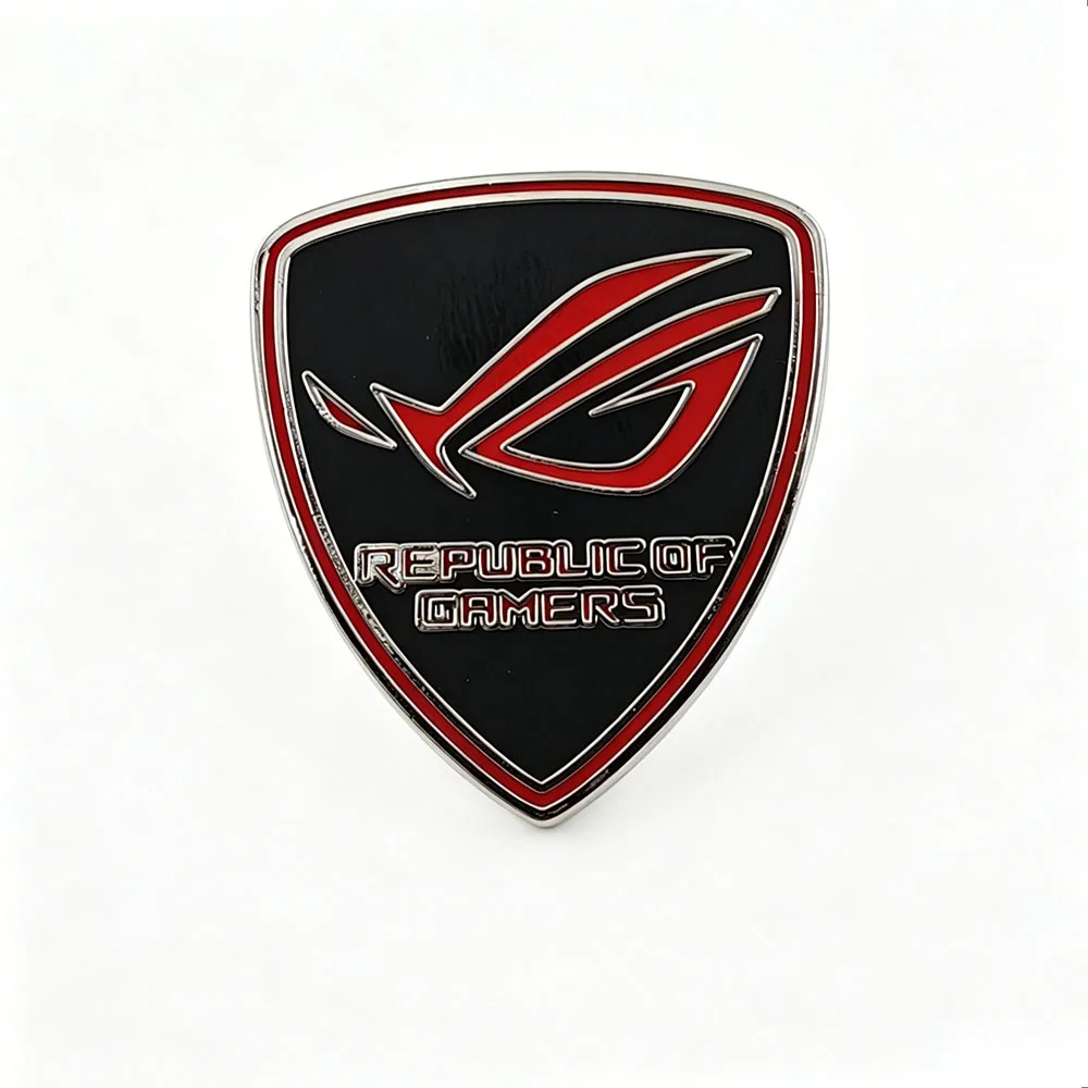 Cool Game ROG Enamel Pin Republic of Gamers Shield Brooch Metal Badge for Backpack Clothes Cyberpunk Jewelry Gift for Fans
