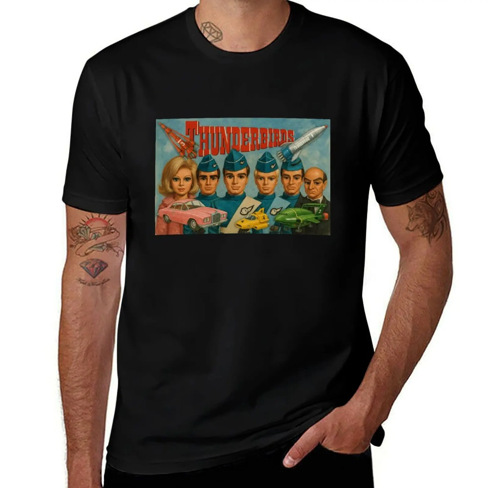 

Thunderbirds TV Series T-Shirt Aesthetic clothing Short sleeve tee graphics T-shirts oversize mens graphic t-shirts