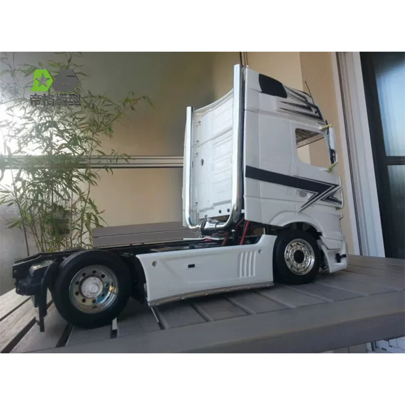 RC 1/14 Metall-Seitenleuchten LED-Markierungsleuchten 170mm für Tamiya Muldenkipper für SCANIA MAN VOLVO Traktor Tripper LKW DIY-Teile – Detail 4