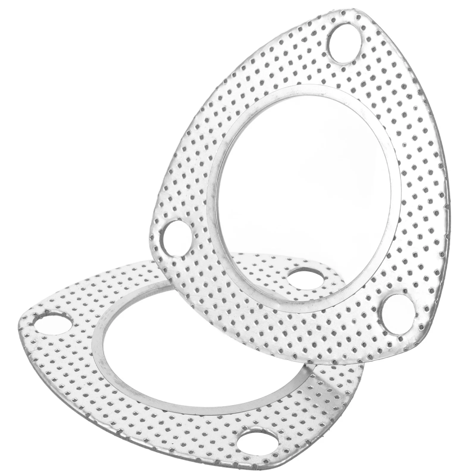 

2pcs Exhaust Flange Gasket High Temp Exhaust Manifold Gasket Replacement For Turbo Engine Pipe Seal Durable Metal Washer Pipe
