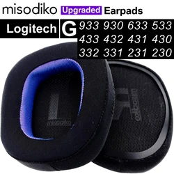 Misodiko almohadillas para los oídos mejoradas, repuesto para auriculares para juegos Logitech G633, G933, G930, G430, G230, G231, G331, G431, G432, G433