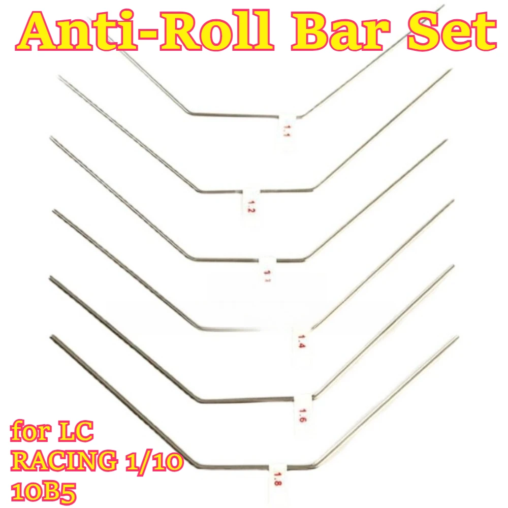 RC Car Upgrade Parts Anti-Roll Bar Set for LC RACING 1/10 10B5 custom size scale offroad buggy replacement spare accessories