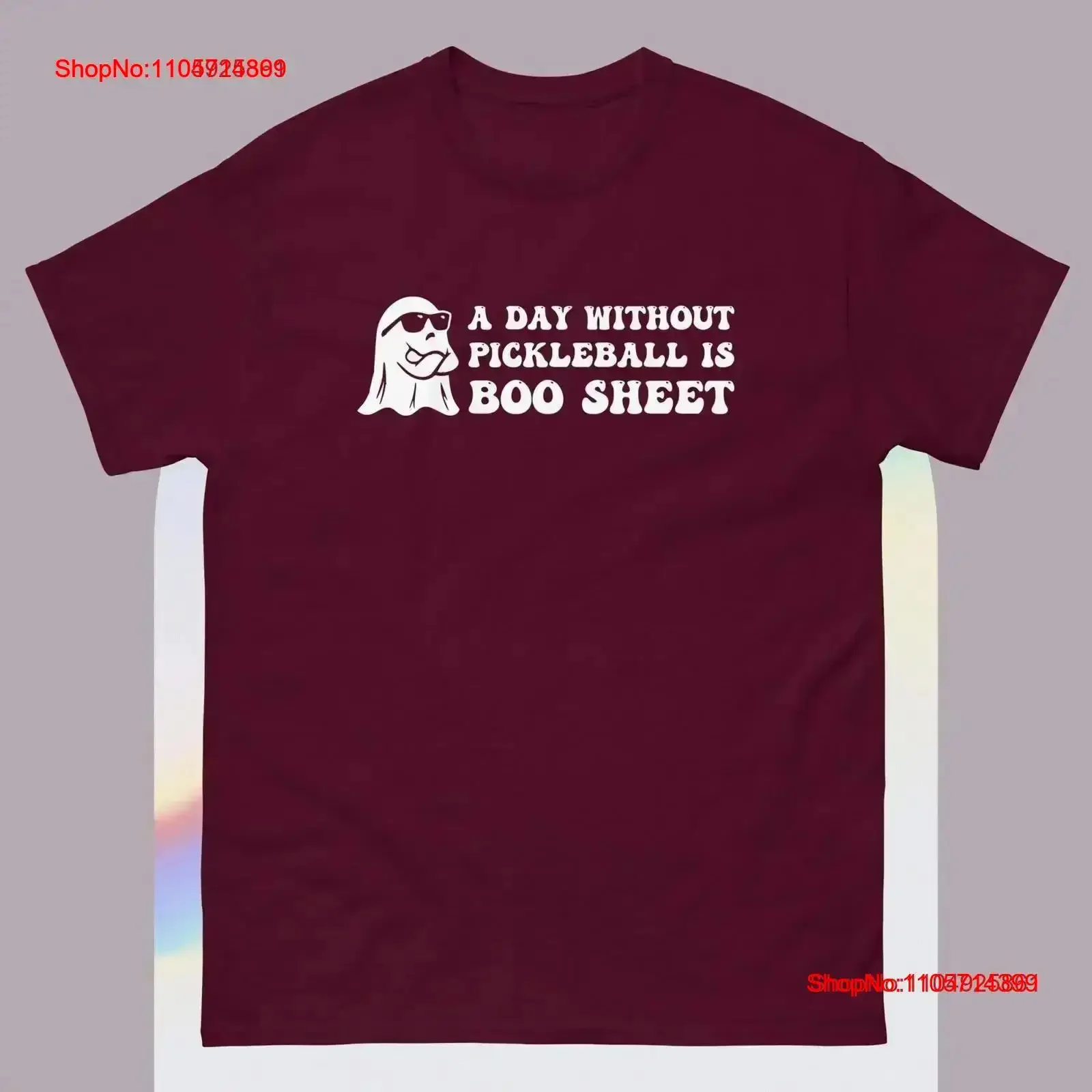 Funny Halloween A Day Without Pickleball Is Boo Sheet III T Shirt vintage Washed Breathable designer clothes homme Stretched