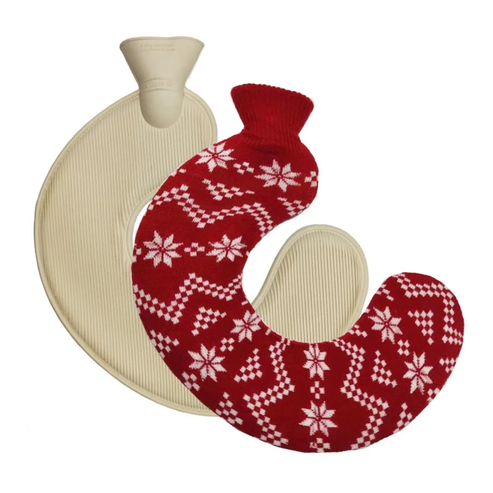 

Leak-proof U-shaped Hot Water Bag Thickened With Knitted Cover Hot Water Bottle Water-injectable Neck Shoulder Warmer Shoulder