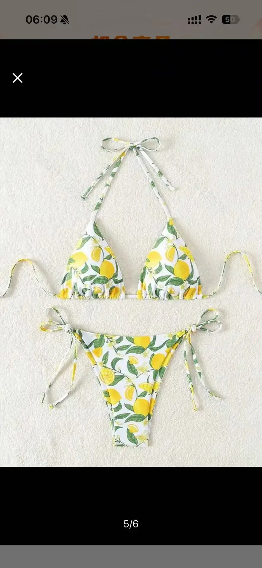 New Style Printed Lace-Up Halter Neck Sexy and Fashionable Women's Two-Piece Bikini Swimsuit - Image 5