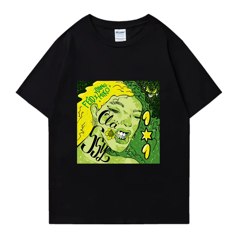 Feid Ferxxo young miko song classy 101 Graphics T shirt 2024 Unisex Hip Hop vintage short sleeve t-shirts Men Women Cotton Tops