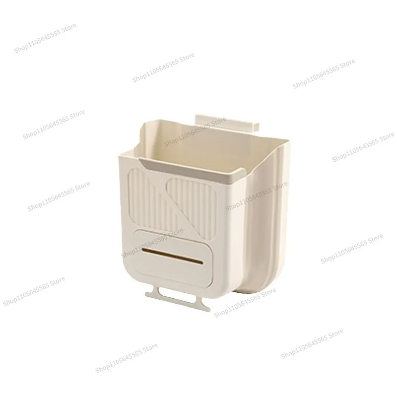For Household Folding Trash Can Wall Hanging Non-punching Kitchen Hanging Trash Can