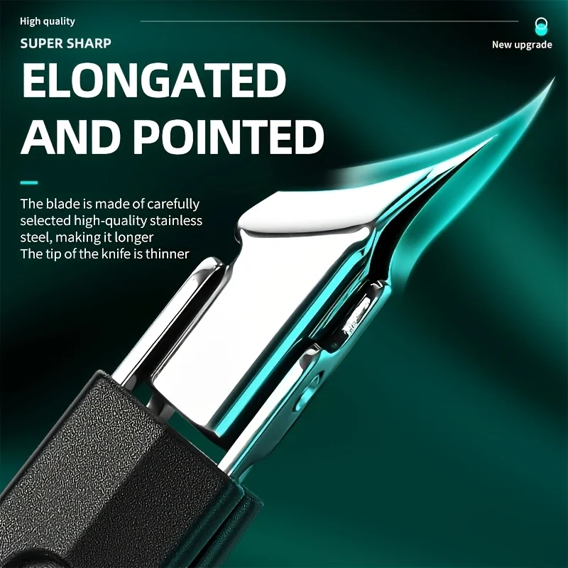 Conjunto de cortador de unhas grosso - 4 em 1 grau podiatra resistente, lâminas de aço inoxidável com alça fácil de segurar, adequado para inwar