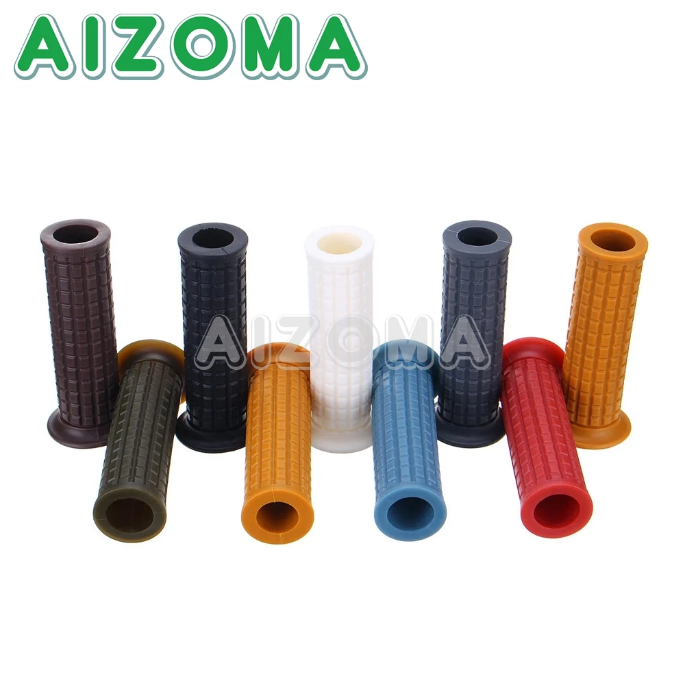 1 Pair 1 inch 25mm 28mm Assist Bar Ends Motorcycle Rubber Handlebar Hand Grips Gel For Cruiser Dirt Street Bike Scooter Enduro