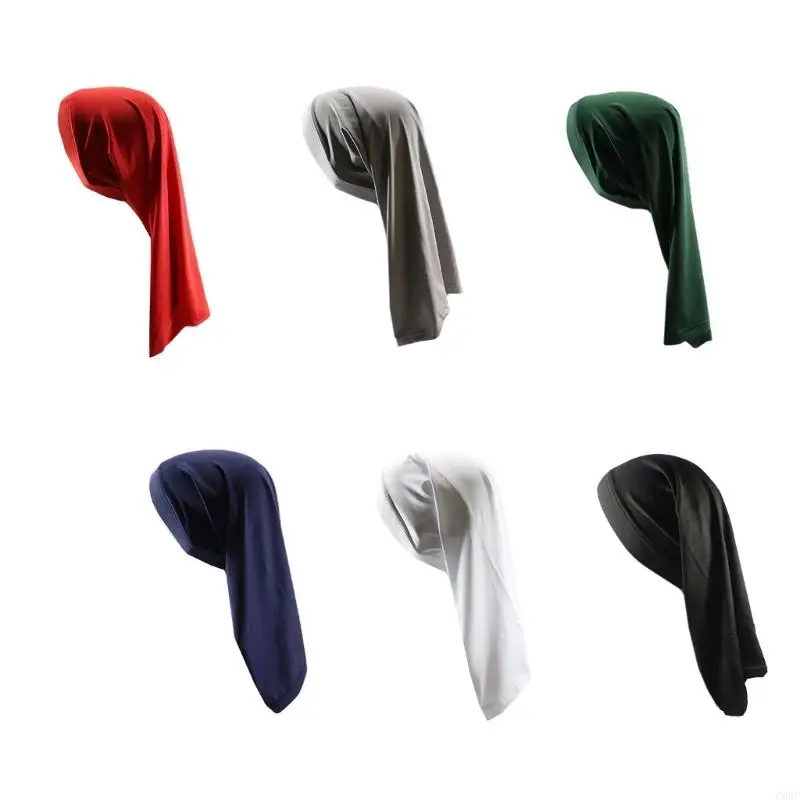 

C63C Dreadlock Cap Trendy Durag Headwear for Hiking Camping Comfort Bandana