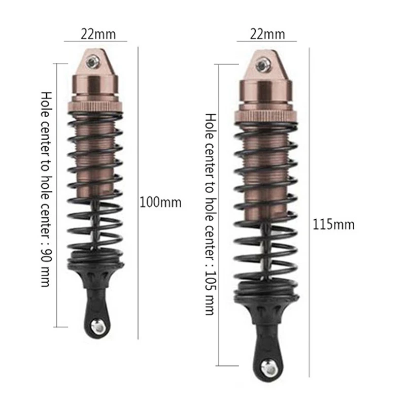 Ammortizzatori anteriori posteriori per auto RC per Traxxas Slash 4 x4 727 1/10 parte ammortizzatore per auto modello RC-colore titanio SLA014 SLA015