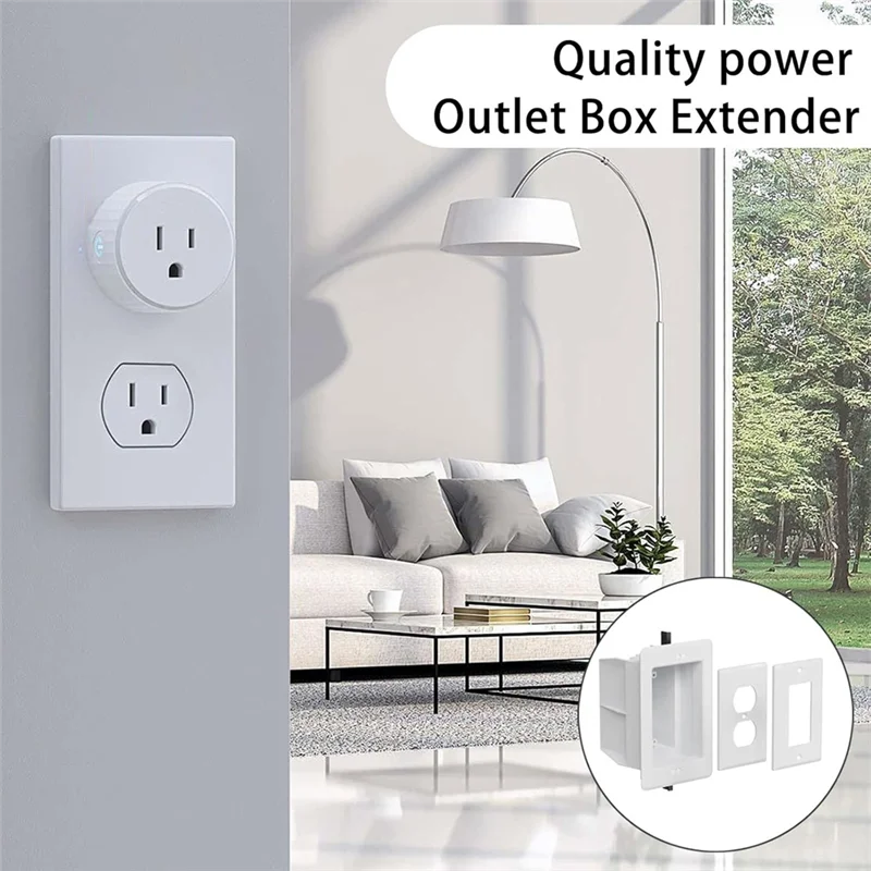 A47U 6 Pcs BE1-2 Electrical Outlet Box Extender, Electrical Box Extender, 1 Electrical Outlet Box Extender With 12 Screws