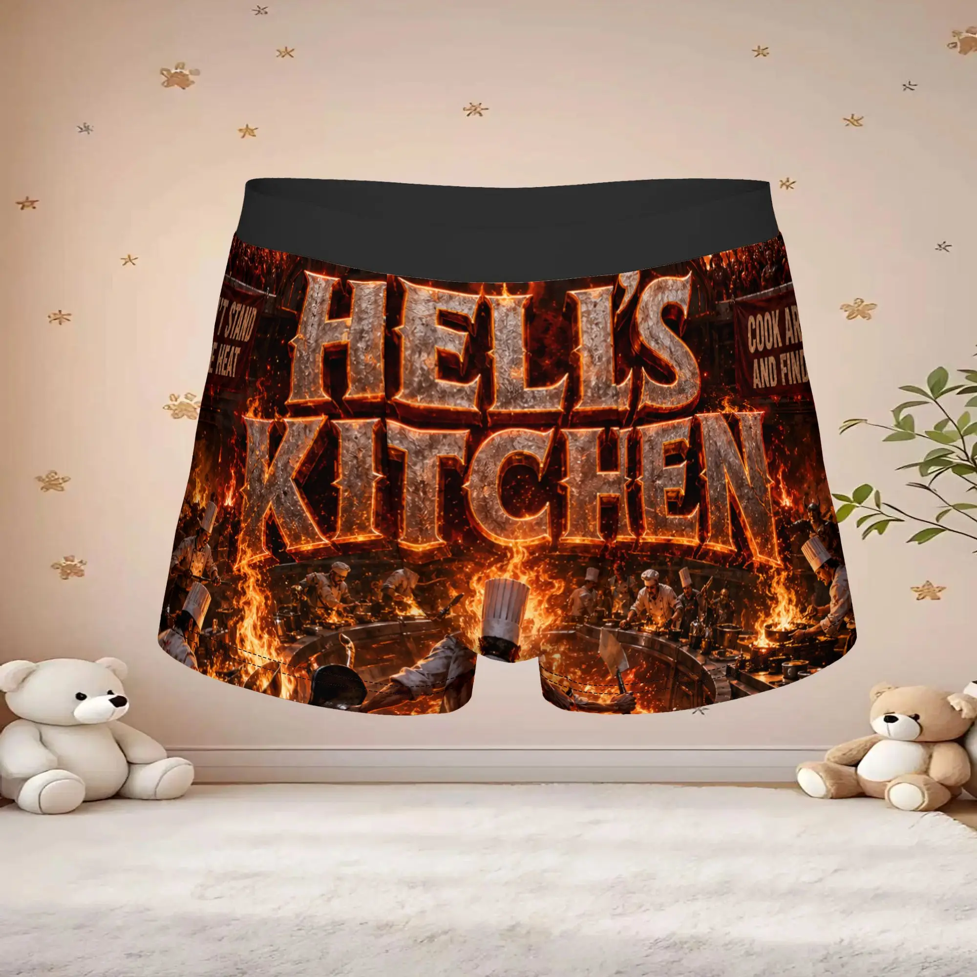 1pc Popular Hell Kitchen boxers Fun Kitchen Meme Novelty Panties Men's Underwear Print Shorts Boxer Briefs