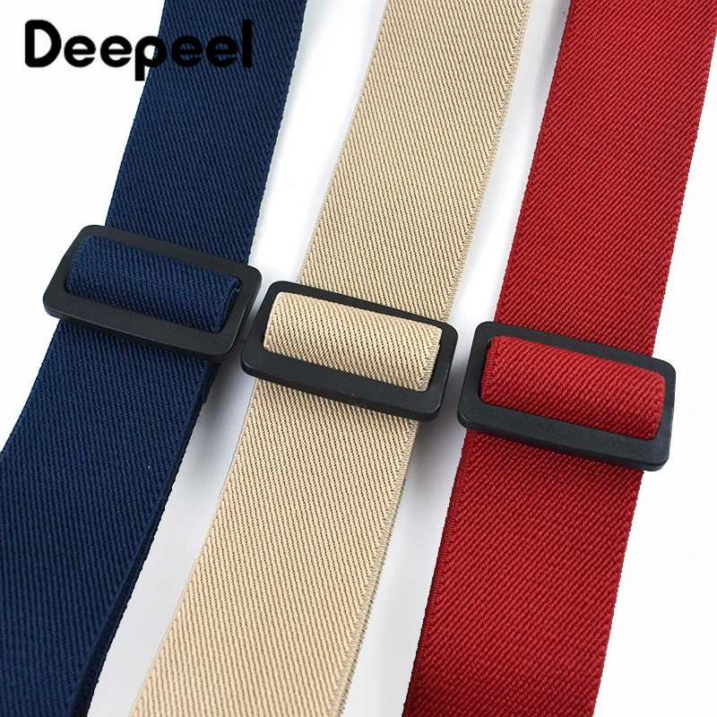 1Pc 3.5*120cm Men's Suspender Adult Elastic Strap Harness Man Braces 3 Clips Plastic Buckles Work Male Jockstrap Accessories