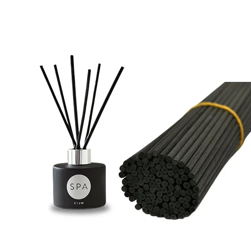 1000PCS 5/4/3MM X L19/23/25/35/40CM Premium Black Fiber Replacement Sticks Essential Oil Reed Diffuser Sticks for Home Fragrance