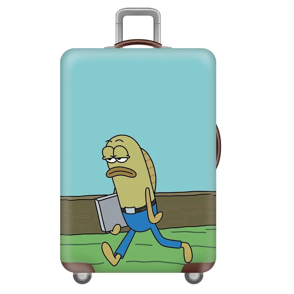 Cartoon Spongebob Double-Sided Printed Travelling Suitcase Protective Cover Anime Bikini Bottom Luggage Box Protective Cover