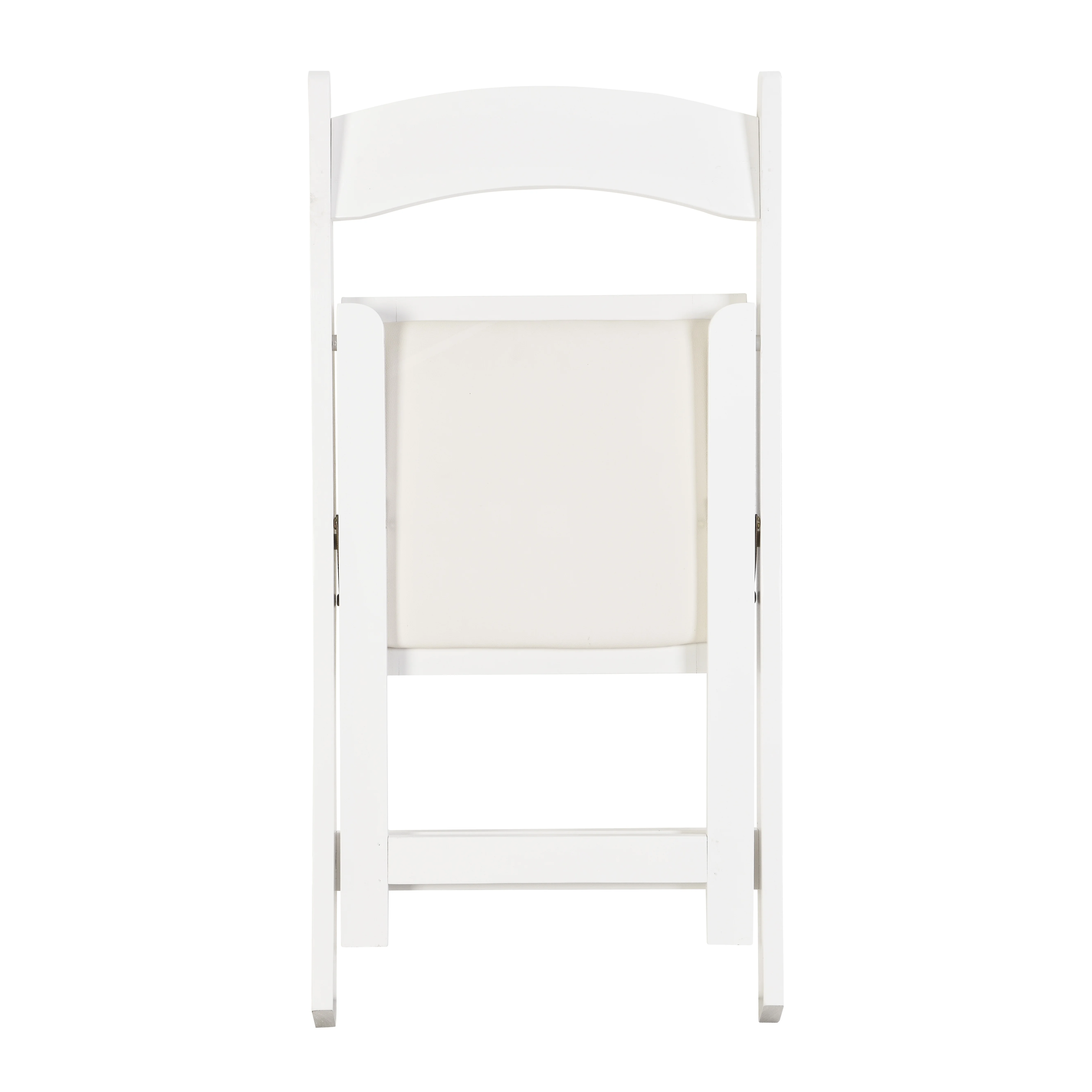 [US Stock] Upholstered Folding Chair Space Saving 4 Piece Per Set Easy To Carry Beige Cushion With White Shelf Fast Ship From US