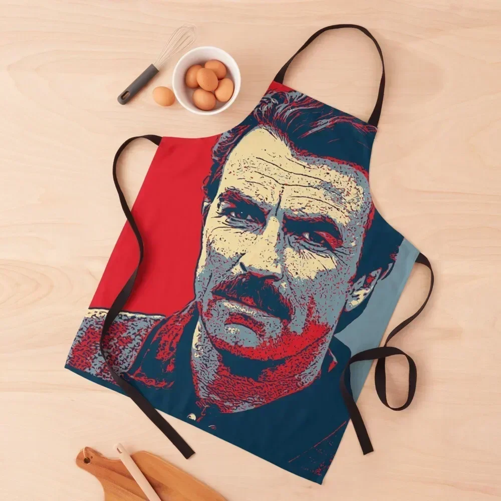 

Tom Selleck Funny Apron Waterproof All For Kitchen And Home Kitchen For Men work gowns for women cleaning Apron