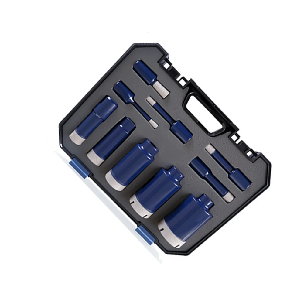 

10pc Emery Hole Opening Bit Set for Angle Grinder and Power Drill with Sizes 6mm through 35mm for Hard Material Drilling