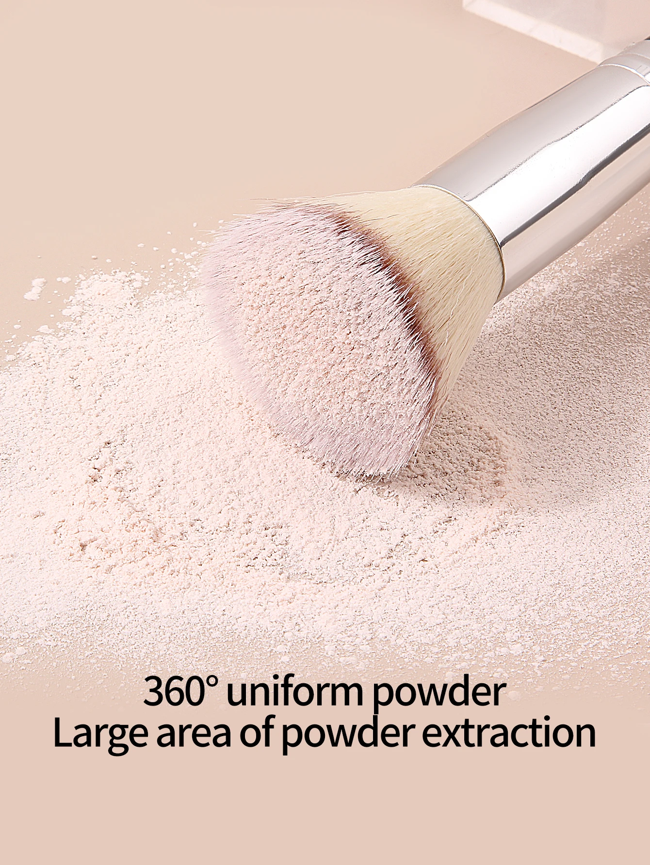 Pinceau de maquillage à tête plate haut de gamme, brosse ample, pinceau à blush, outil de beauté du visage pour les mains/expert, 1 pièce