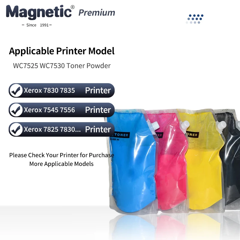 

Тонер-порошок WC7525 WC7530 для Xerox WorkCentre 7525 7530 7535 7545 7556 7830 7835 7845 7855 7970, совместимость с высоким качеством