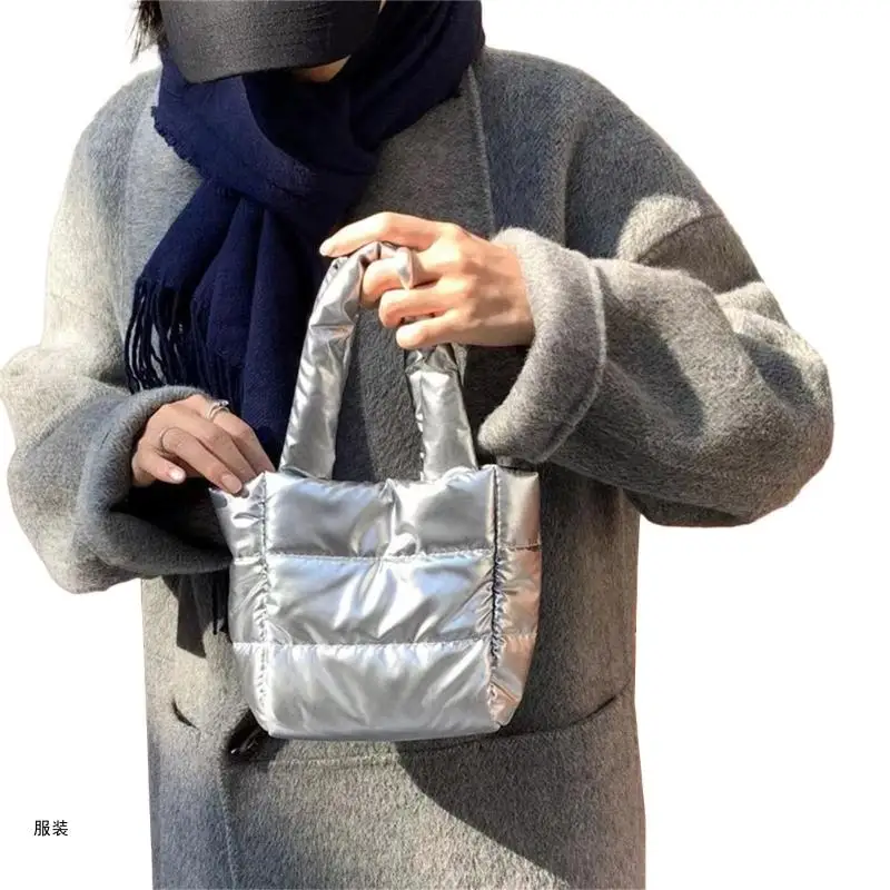 D0UD Solid Color Quilted Handbag Stylish Crossbdoy Shoulder Bag for Women Girls