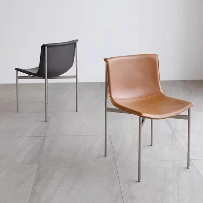 Light Luxury Dining Chair Modern Simple Household High-end Minimalist Designer  Stainless Steel