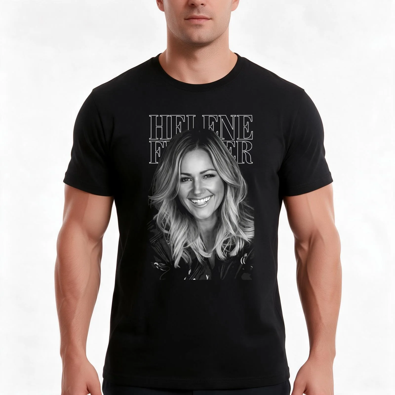 HELENE FISCHER T-Shirt Summer Casual Cotton Tee Oversized Streetwear Tops Vintage Graphic Print Loose Fit Short Sleeve