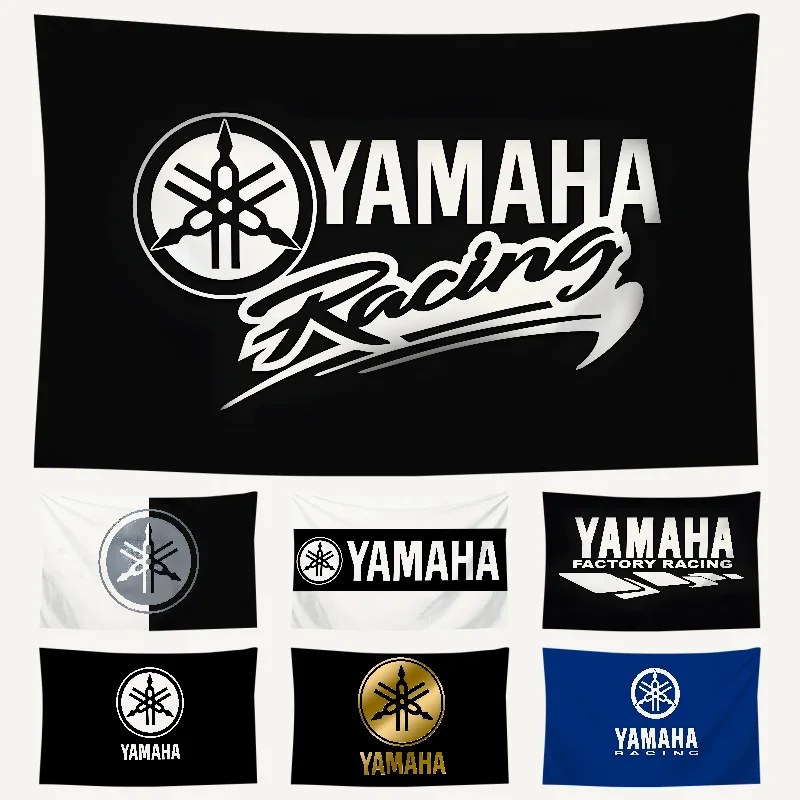 1PC Moto Racing Y-Yamaha Flag Workshop Flags Room Decor Flag Outdoor Decorations Flags For Rooms Four Hole Flag