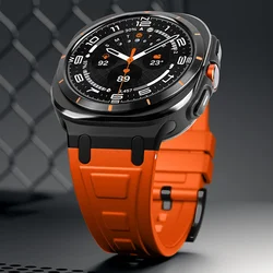 Soft Silicone Loop Strap for Samsung Galaxy Watch Ultra 47mm Men Sports Band for Galaxy 47mm Ultra NO Gaps Curved End Bracelet