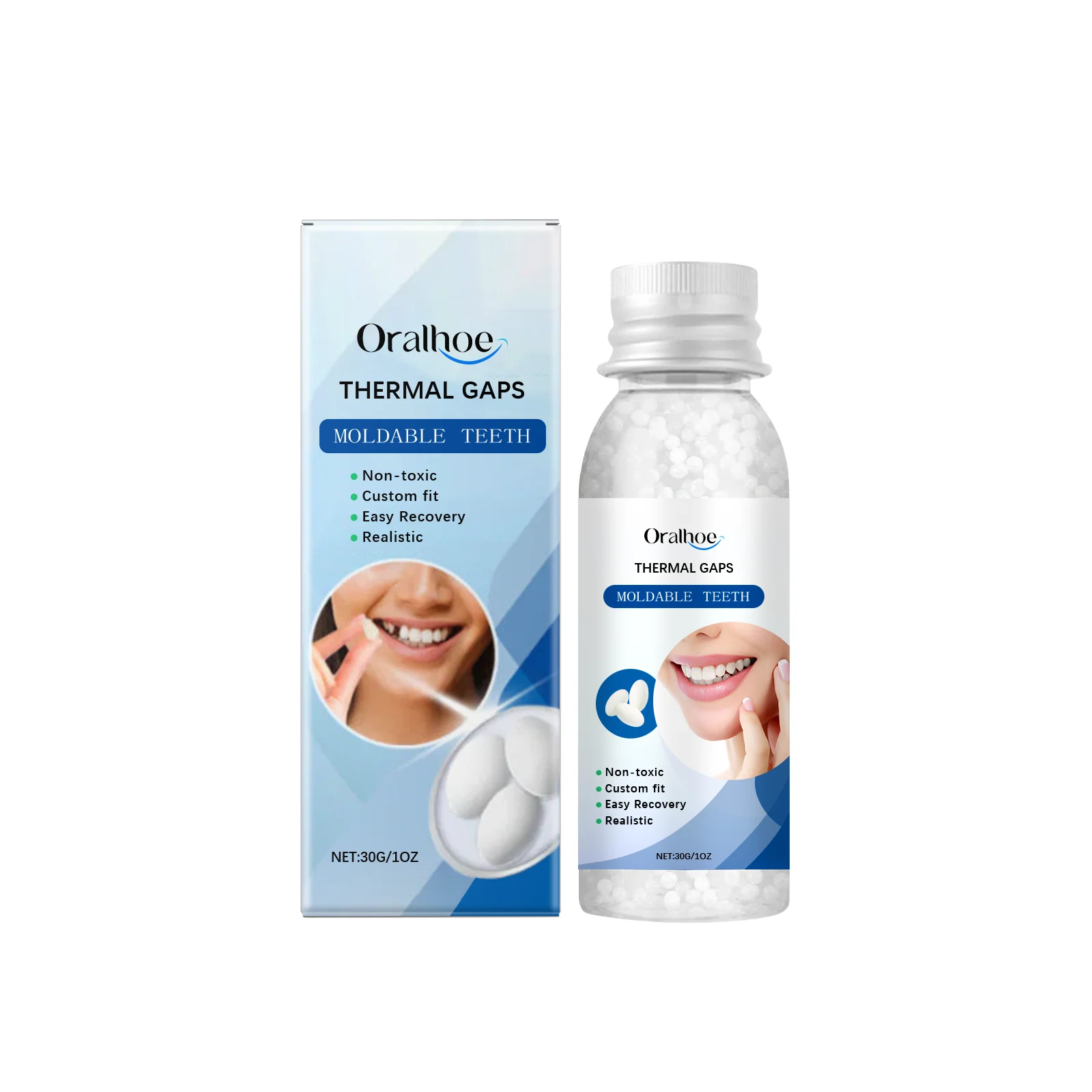 Moldable False Teeth Kit Temporary Dental Filling Gum Fill Fix Missing Broken Tooth Repair Beads Thermoplastic Glue For Dentures