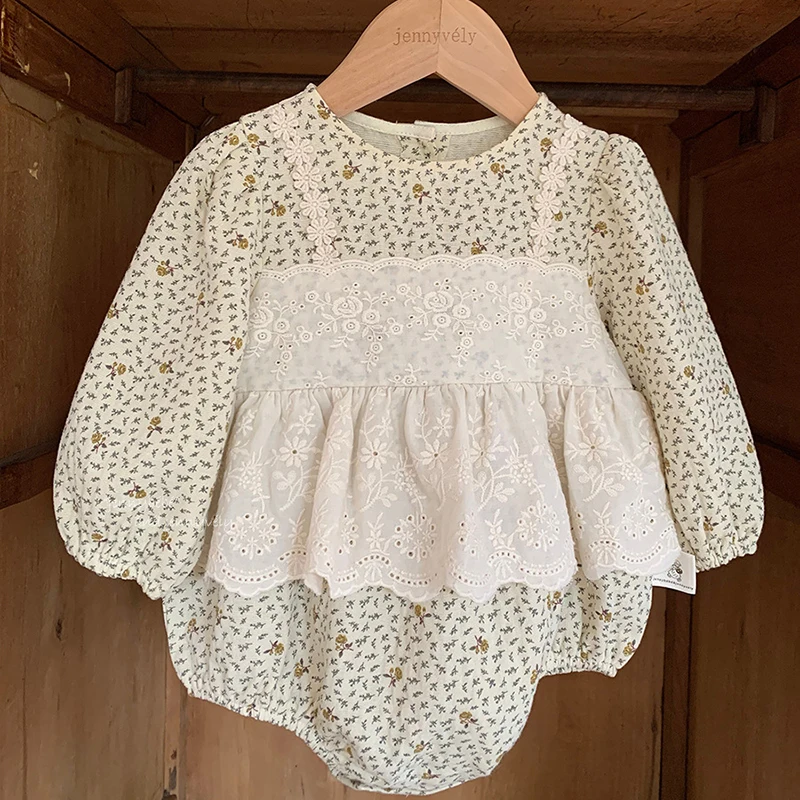 2025 New Autumn 0-24M Baby Girl Clothing Infant Baby Girls Jumpsuit Long Sleeved Cotton Print Korean Style Climbing Suit