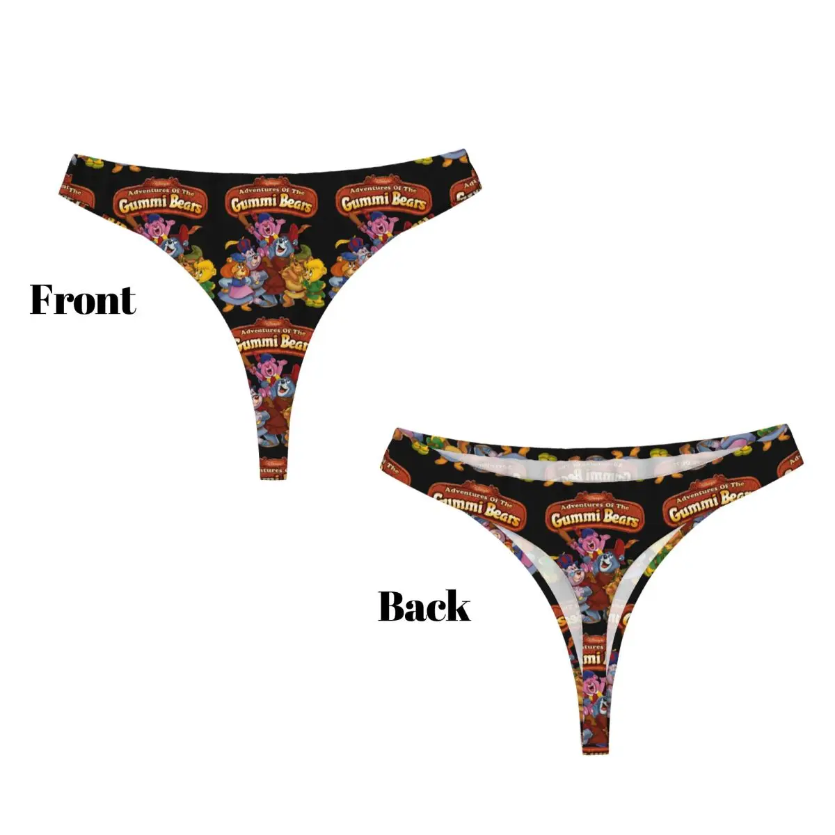 Custom Gummi Bears For Fans G-string Panties Breathable Women Stretch Thongs Comfort Underwear