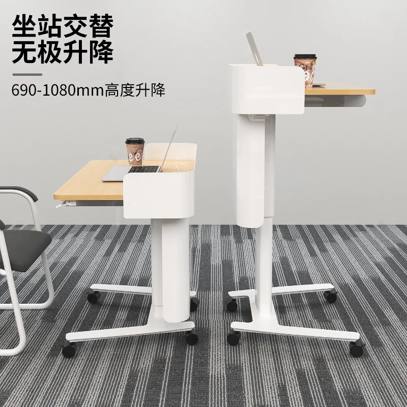 Mobile podium School  Pneumatic lift podium table Report podium Training Reception room lectern