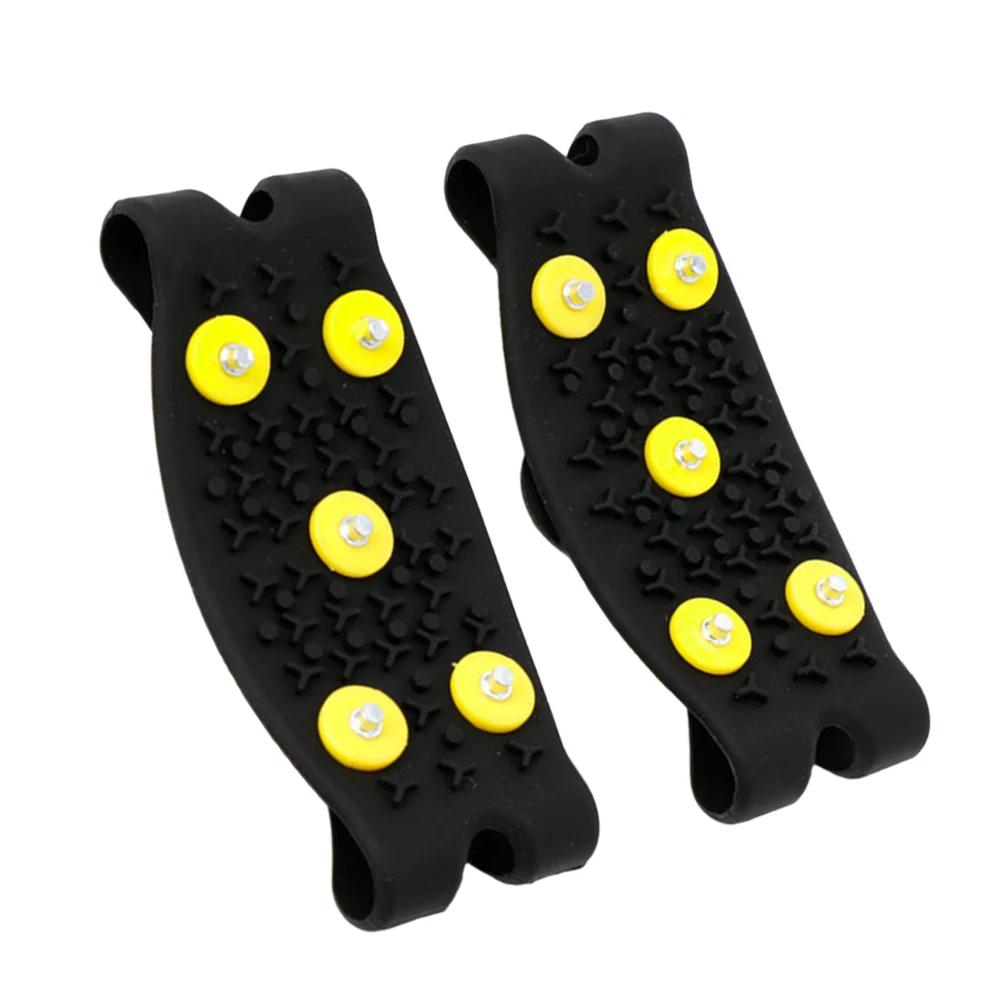 

2 Sets Outdoor Non-slip Shoe Covers Travel Winter Accessories Snow Gaiters Steel Anti-slip Protector