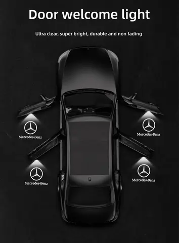 2/4X LED-projektor bildörrbelysning signalpöllampor för Mercedes Benz CLA-klass C117 CLA180 CLA200 CLA220 CLA250 tillbehör 6 best sales Mercedes-Benz Cla 200 Tillbehör - №6