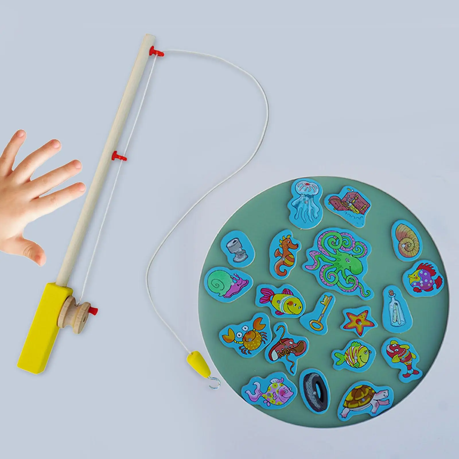 Cañas de pesca interactivas para niños, aprendizaje preescolar, concentración, verano al aire libre