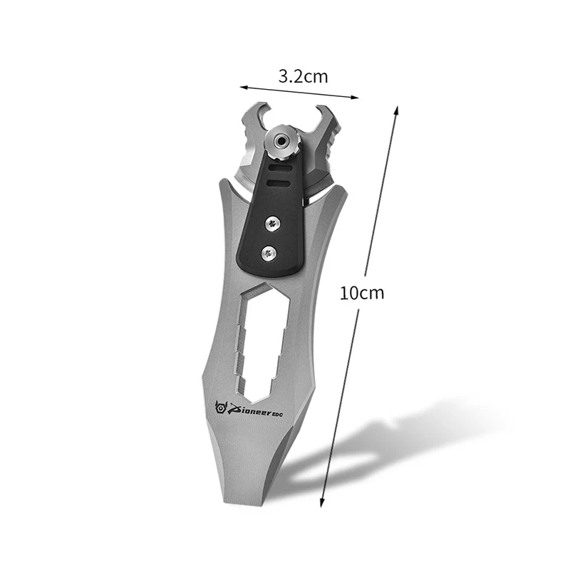 Portable titanium alloy straight flat head crowbar bottle opener multifunctional mini universal wrench EDC essential