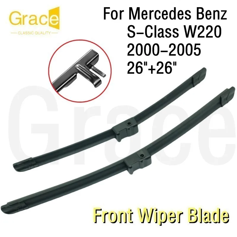 

Щетка стеклоочистителя для Mercedes Benz S-Class W220 26 дюймов + 26 дюймов, резина для лобового стекла автомобиля 2000 2001 2002 2003 2004 2005