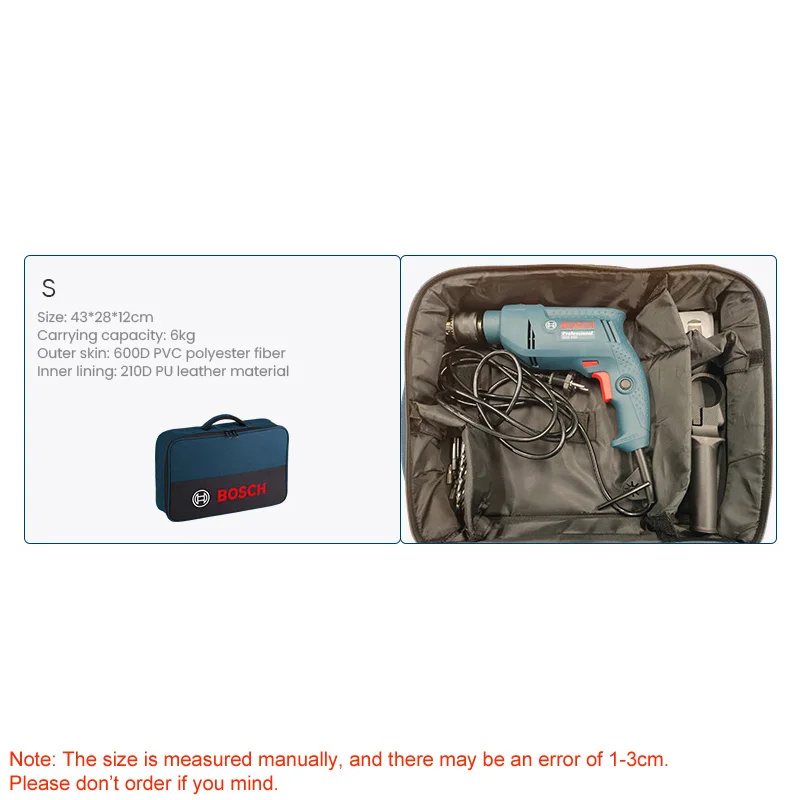 Bosch Tool Bag 4 Size Protective Case Dust Cover Waterproof Canvas Bag Tools Storage Organizer Bag for Woodworker Electrician