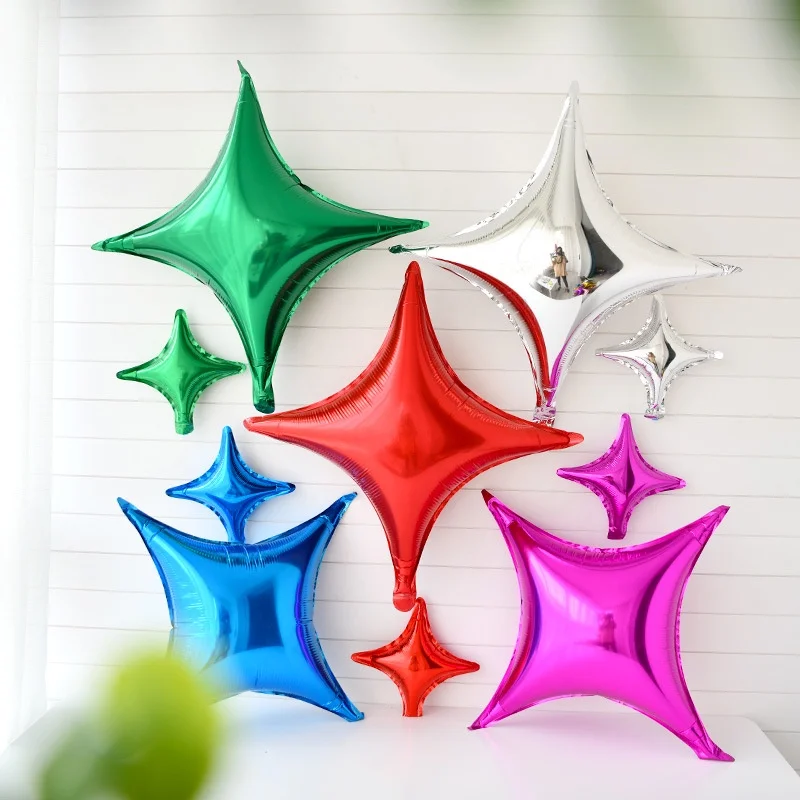 

24inch Four Pointed Star Helium Balloon Wedding Birthday Christmas New Year Home Decoration Party Background Decoration Supplies