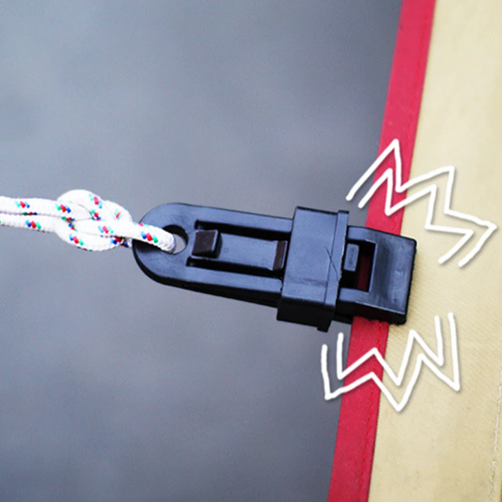 

24 Pcs Windproof Fixing Buckle Outdoor Awning Clamp Grip Hooks Tarp Clips Tent Windbreak Canopy for Hanging Rv Fastener