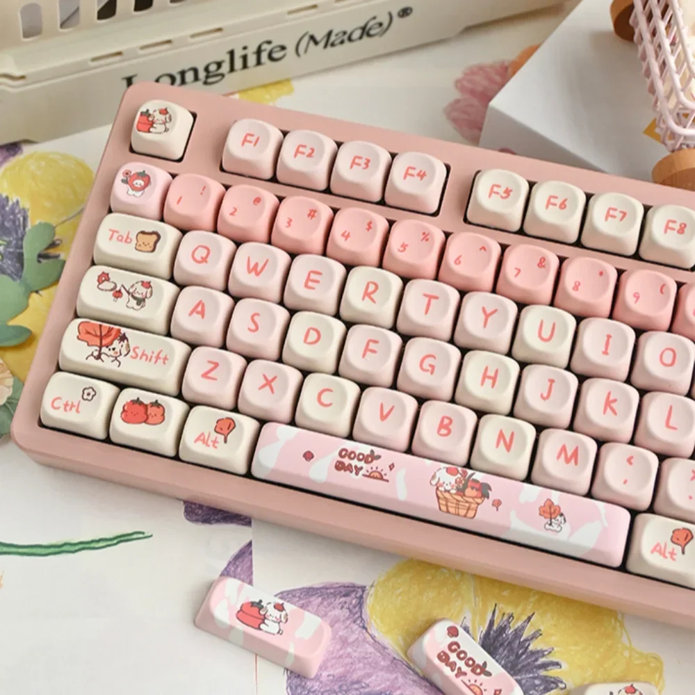 

MOA Keycap Set PBT 140 Keys Pink Personalized for 60/64/84/98/108 Gaming Mechanical Keyboard MX Switch