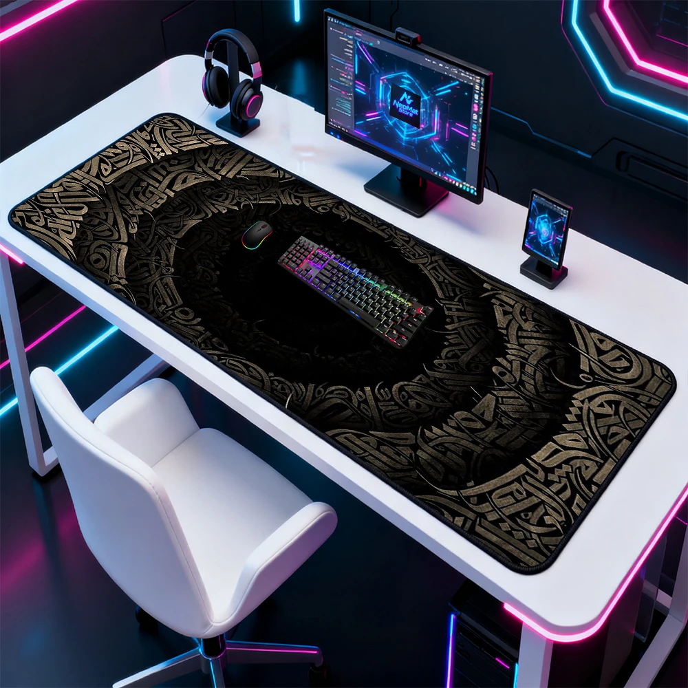 Готический коврик для мыши с т – обзор и цена Desk Setup Dark