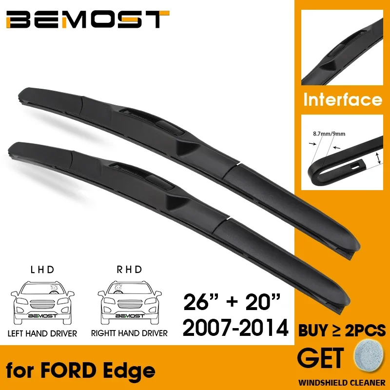 Car Wiper Blade Front Window Windshield Rubber Silicon Refill Wipers For Ford Edge 2007-2014 LHD / RHD 26